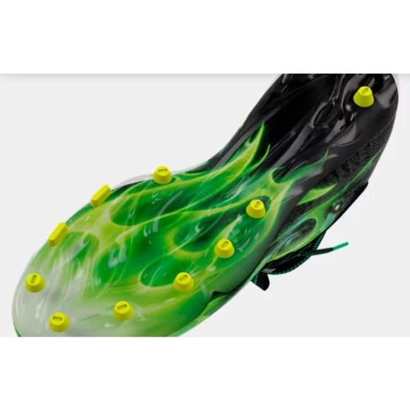 Under Armour UA Spotlight Lux MC LE Slime Green Football Cleats Men\'s Sizes NEW main image 11